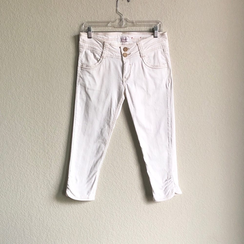 Candie’s Low Rise Capri Pants White Y2K